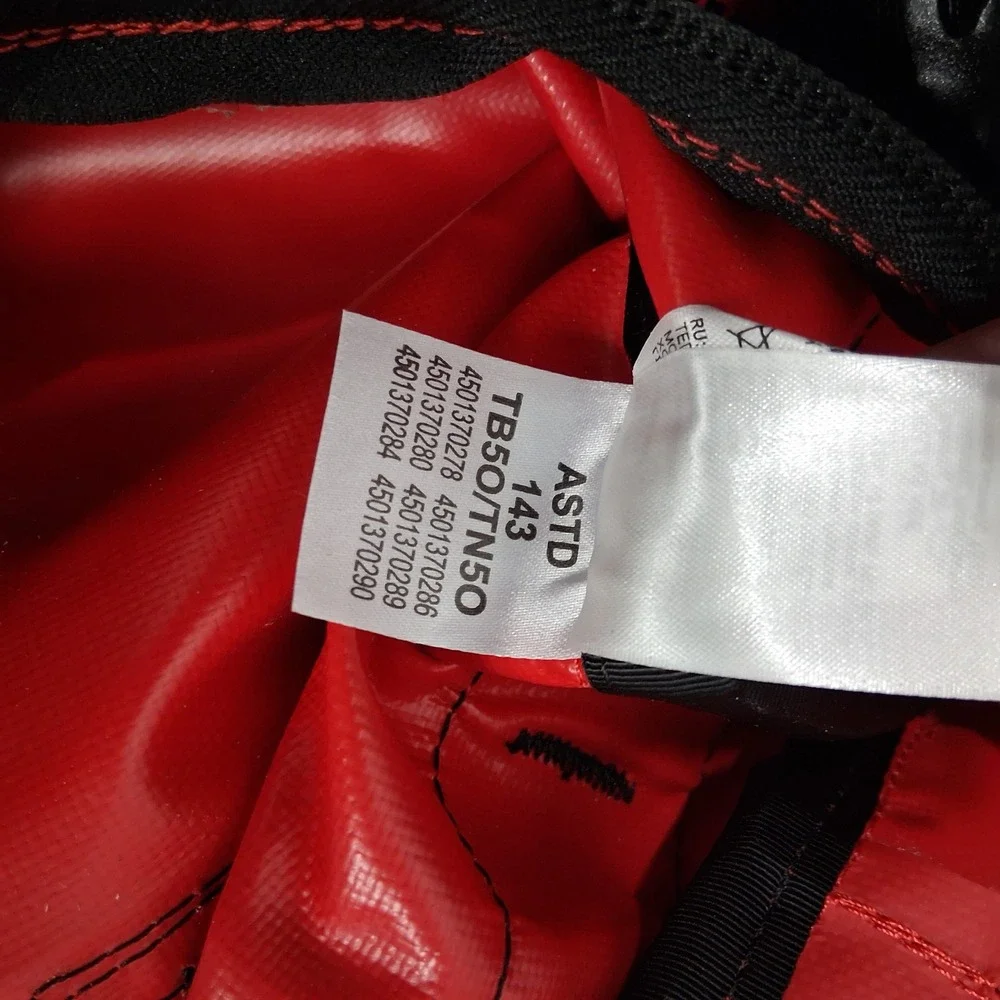 The North Face Base Camp Duffel Bag Red Black Medium Water Resistant Travel Bag